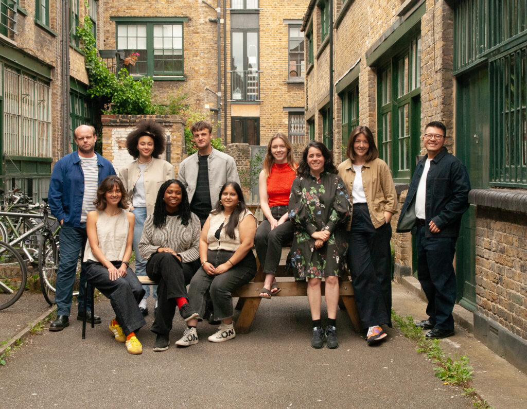 The full DK-CM team gathered for a group photograph in the courtyard of our Durham Yard office.